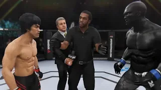 Bruce Lee vs. Noob Saibot (EA Sports UFC 3) - CPU vs. CPU - Crazy UFC 👊🤪