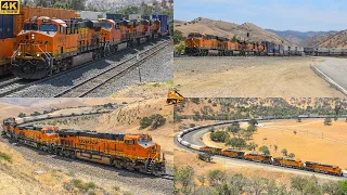 [4K] Chasing BNSF Trains on Tehachapi Pass