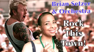 Brian Setzer Orchestra - Rock This Town Woodstock 99 east stage live performance Reaction
