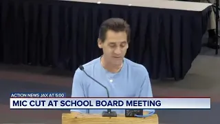 Clay County dad's mic cut off at school board meeting while reading library book | Action News Jax