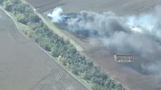 Уничтожение российского вертолета Ка-52 «Аллигатор» в Запорожской области.