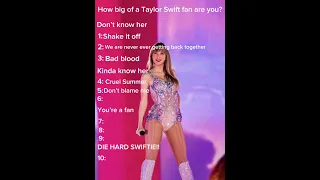 How big of a Taylor Swift fan are you 🎤⭐️ #swifties #taylorswift