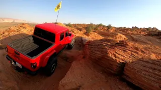 Can a Diesel Gladiator Rock Crawl? Triple 7's trail, Sand Hollow Utah