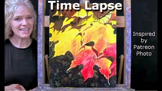 Learn How to Draw and Paint with Acrylics "LEAVES ARE CHANGING" Beginner Acrylic Painting Tutorial