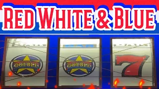 Winning Double Red White & Blue Old School Classic 3 Reel Slot