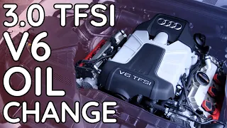 Audi 3.0 TFSI V6 Supercharged Oil Change Service + Trying Engine Flush