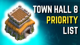 Town hall upgrade guide | Town hall 8 priority list | Clash of Clans