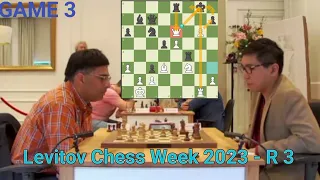 Anand Beats Wesley So  With 3 Brilliant Moves || Levitov Chess Week 2023 - R 3