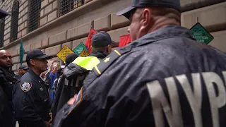 Dozens arrested at New York climate protest