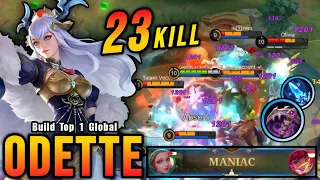 23 Kills + MANIAC!! OP Odette with this Item (PLEASE TRY) - Build Top 1 Global Odette ~ MLBB