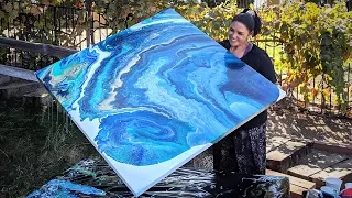 Siren Song 🧜‍♀️ GIANT 48x48 Gorgeous Funnel Pour inspired by Dirty Artist!