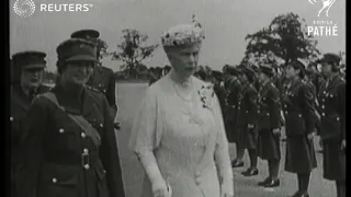 Queen Mary inspects an Officer Cadet Training Unit (1941)