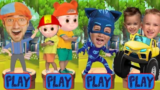 Tag with CatBoy vs  Blippi world Adventure Run vs Vlad and Niki Run Gameplay