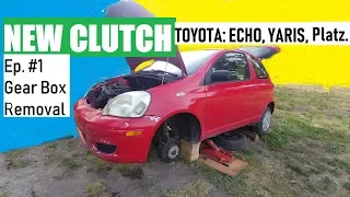 How To REMOVE GEAR BOX. Step by Step.  TOYOTA Echo, Yaris. Transmission SWAP. EP. #1