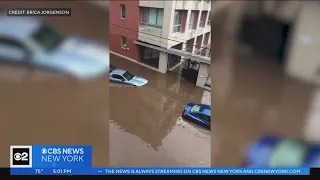 Flash flooding swamps vehicles in New Brunswick, N.J.