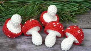 SETAS ROJAS  NAVIDEÑAS A CROCHET🍄🍄🍄