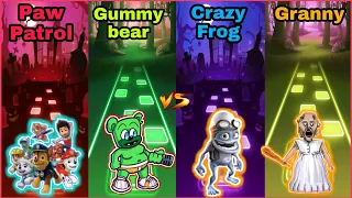 Paw Patrol vs Granny vs Crazy Frog vs Gummy Bear | Tiles Hop:EDM Rush