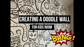 DOODLE WALL DIY PROJECT FOR KIDS ROOM!!!!