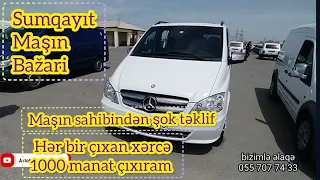 Sumqayıt maşın bazarı - May çəkilişi Mercedes Vito və Hyundai h1 Full çəkiliş @avtobakutv