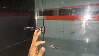 Glass Door lock  fitting  // full progress In Easy  Steps
