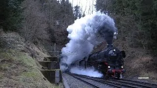 Dampf-Spektakel auf der Schwarzwaldbahn German steamtrain action.