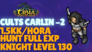 [TIBIA] - EK HUNT SOLO CULTS CARLIN -2 | 1,5KK/H DE EXP HUNT FULL XP LEVEL 130+