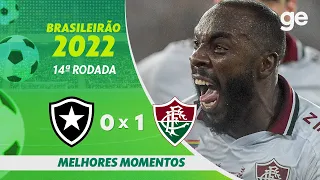 BOTAFOGO 0 X 1 FLUMINENSE | MELHORES MOMENTOS | 14ª RODADA BRASILEIRÃO 2022 | ge.globo