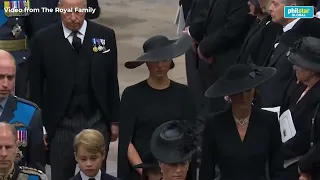 Prince George, Princess Charlotte join funeral procession