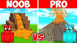 NOOB vs PRO: WIELKI WULKAN w Minecraft 🌋🔥