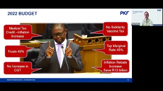 PKF SA | Tax Budget Analysis Webinar 2022 - 2023