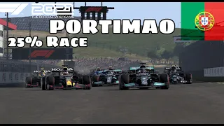 F1 2021: 25% Race at Portimao In Verstappen's Red Bull | PS5