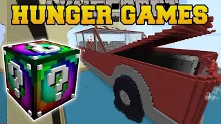 MINECRAFT MODS: CAR CRASH HUNGER GAMES - Lucky Block Mod - Modded Mini Game