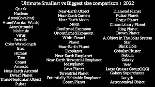 Ultimate Smallest vs Biggest size comparison 2022