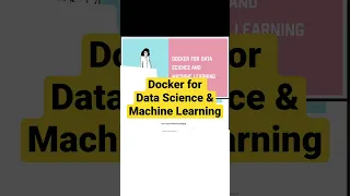 Docker for Data Science & Machine Learning 📚 #devops #shorts