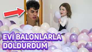 ARKADAŞIMIN EVİNİ GİZLİCE BALONLAR İLE DOLDURDUM! 10.000 TL ÖDÜL!!💲