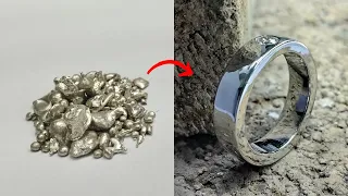 How To Make Silver Men's Ring - Handmade Flush Setting Ring