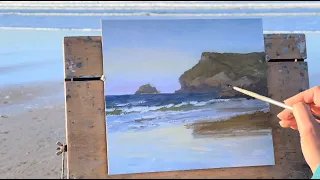 TIME-LAPSE Plein Air & Incoming Tide! Oil Painting