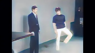 BRUCE LEE NEW FILM DISCOVERED BUCE LEE BREAKING WOOD AWESOME POWER Uprated - Colorized - AI