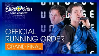 Official Running Order - Grand Final | Eurovision 2024