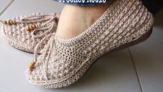 ZAPATOS TEJIDOS A CROCHET con medio pilar doble combinado. Has de tú hobby un EMPRENDIMIENTO!! 💓