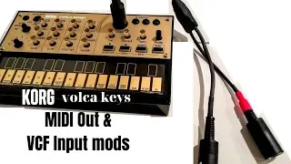 Korg Volca Keys MIDI-Out Mod and Filter-In Mod Demonstration