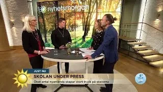 Stora utmaningar för skolan efter flyktingvågen - Nyhetsmorgon (TV4)