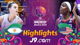 Argentina 🇦🇷 v USA 🇺🇸 | Group Phase | J9 Highlights | #FIBAAmeriCupW