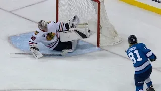 Cam Ward makes unreal windmill glove save on Connor