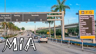 Miami International Airport Arrivals & Departures | 4K Driving Tour July 2023