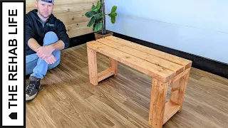 Make a $10 Bench using only two 2x4s! - Easy DIY Project