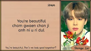 BTS Jimin, JK, V, J-Hope - "BEAUTIFUL" (Lyrics w/ Translation)