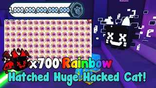 I Hatched Huge Hacked Cat! Spent 1 Quadrillion Tech coins! - Pet Simulator X Roblox