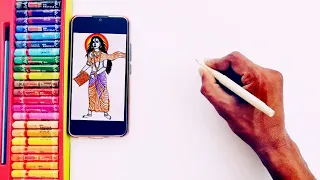 How to Draw Goddess Dhumavati Easily Picture | Painting Of Dhumavati Mata Step By Step | Drawing Art