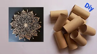 so beautiful!  recycling idea with toilet paper rolls